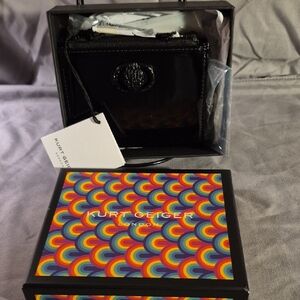 Kurt Geiger Glossy Black Card Holder